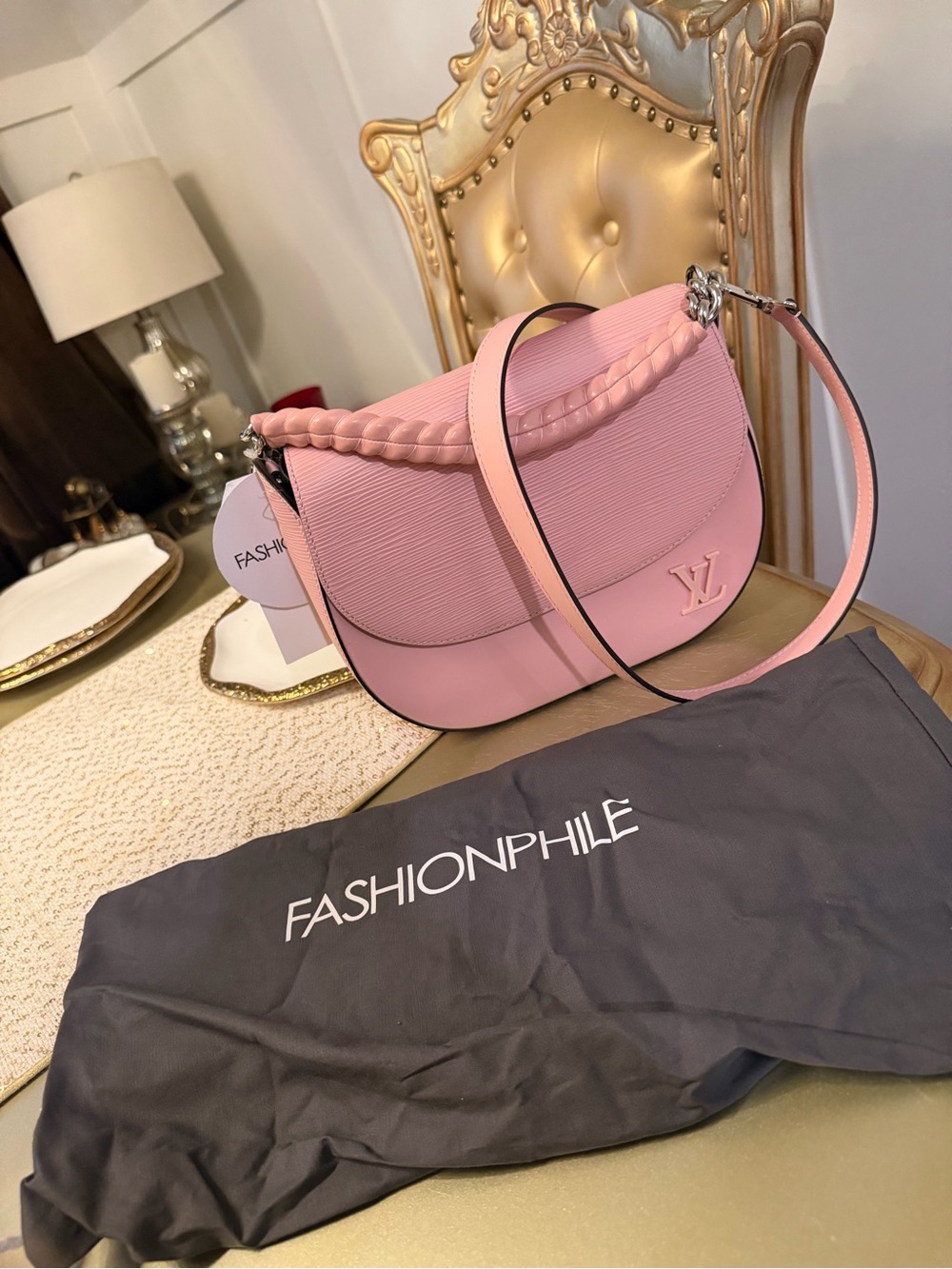 Louis Vuitton Pink Braided Epi Leather Crossbody Bag